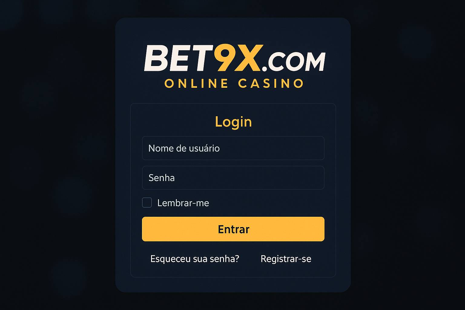 Registro na BET9X.COM Garante Acesso a uma Vasta Seleção de jogo
